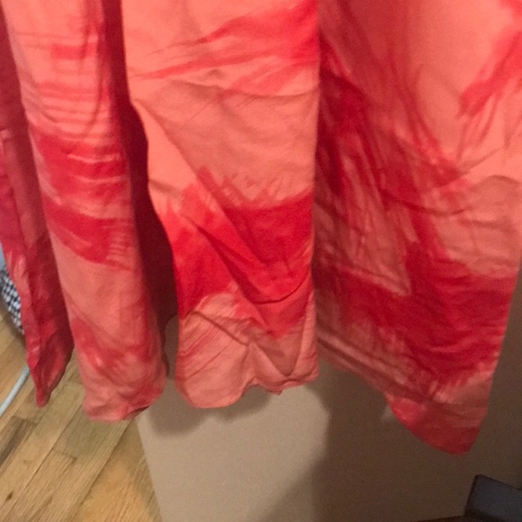 Jay Godfrey Pink Red Maxi Dress Pockets Size 2 - Picture 4 of 5